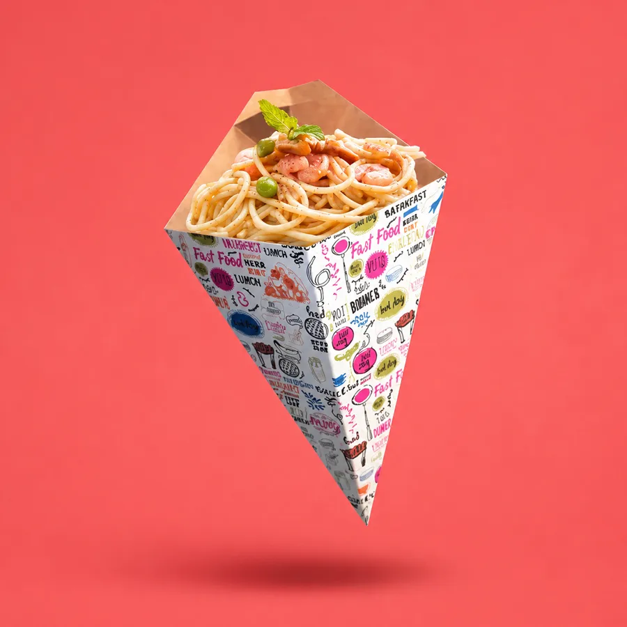 Custom Pasta Paper Cone