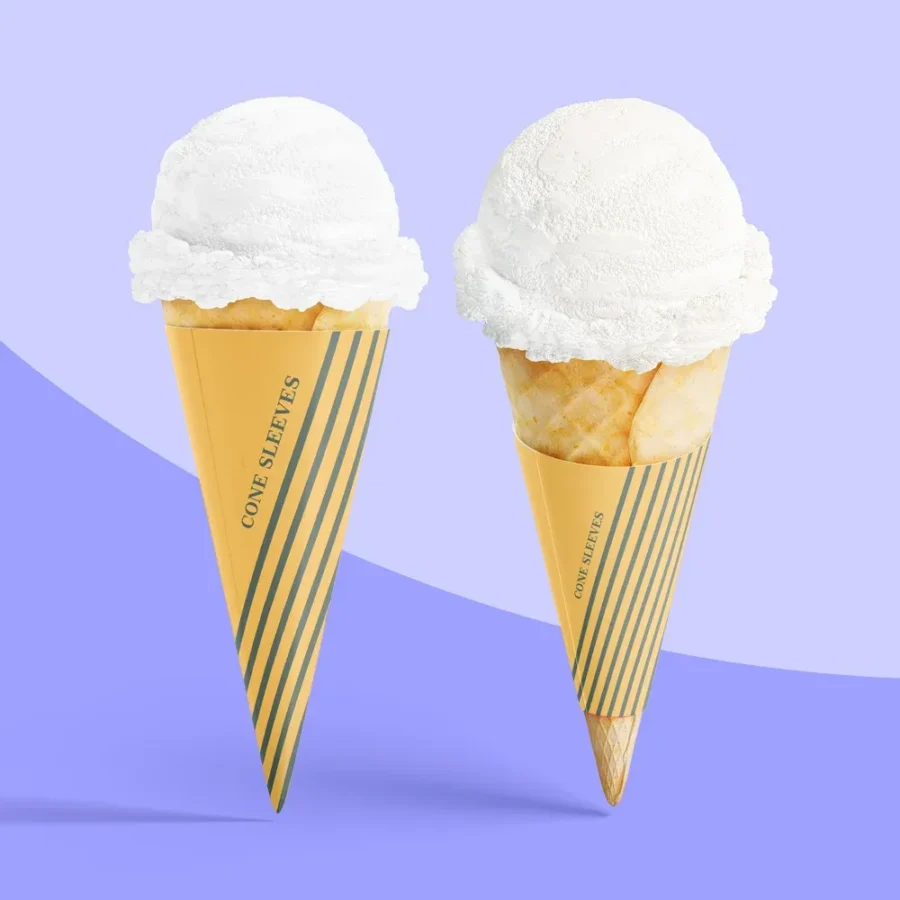 Custom abstract design ice cream cone sleeves