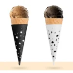 Custom abstract design ice cream cone sleeves